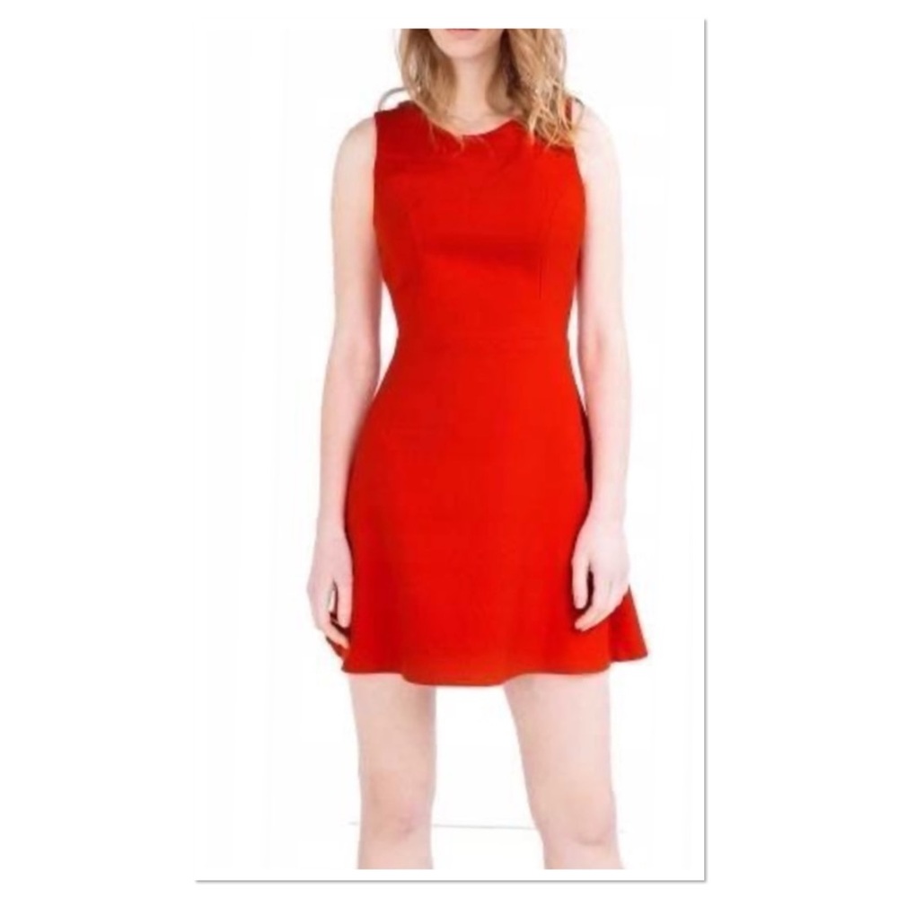 Zara Basic Collection Cross-Back Red Cocktail Dre… - image 4